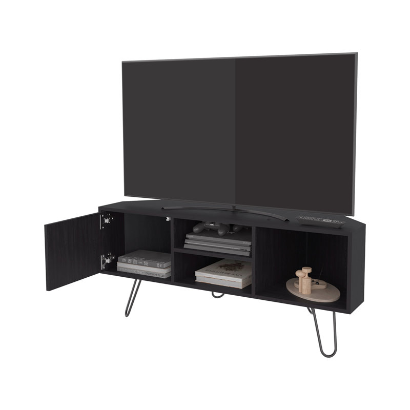 Meuble télé avec rangement ouvert Wengue
