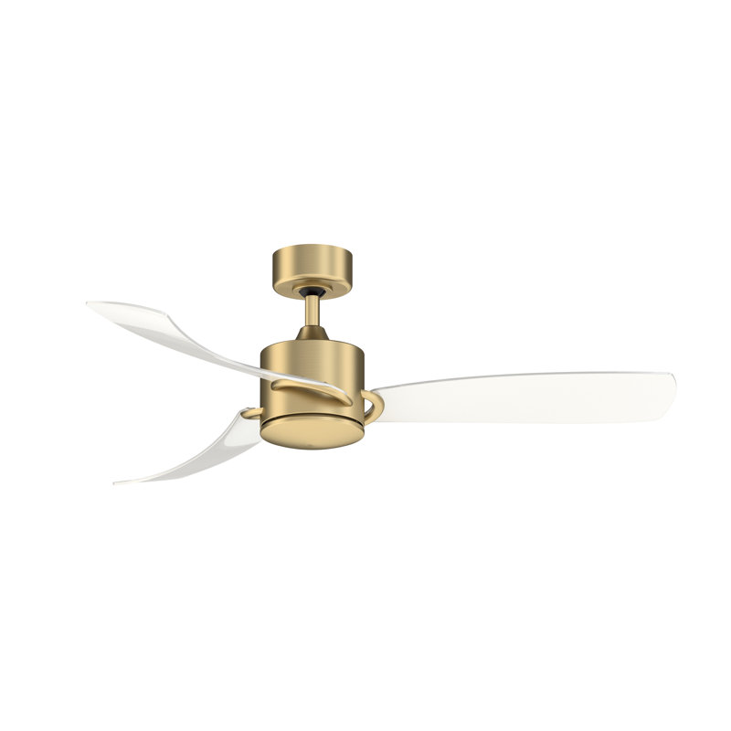 SculptAire 52" Brushed Satin Brass Ceiling Fan with Opal Frosted Light