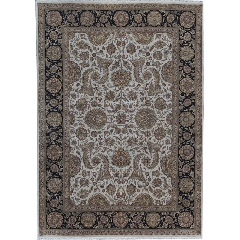 Tapis brun de haute qualité noué à la main