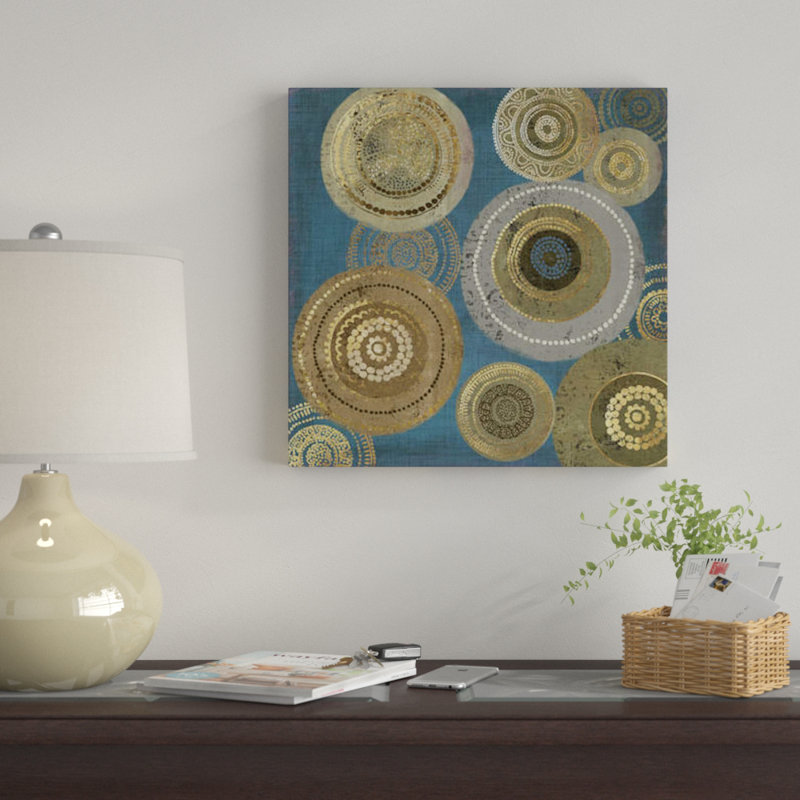 « aboriginal dot i », impression sur toile, H 12 po x l 12 po x P 0,75 po, Pas de tapis, Toile tendue