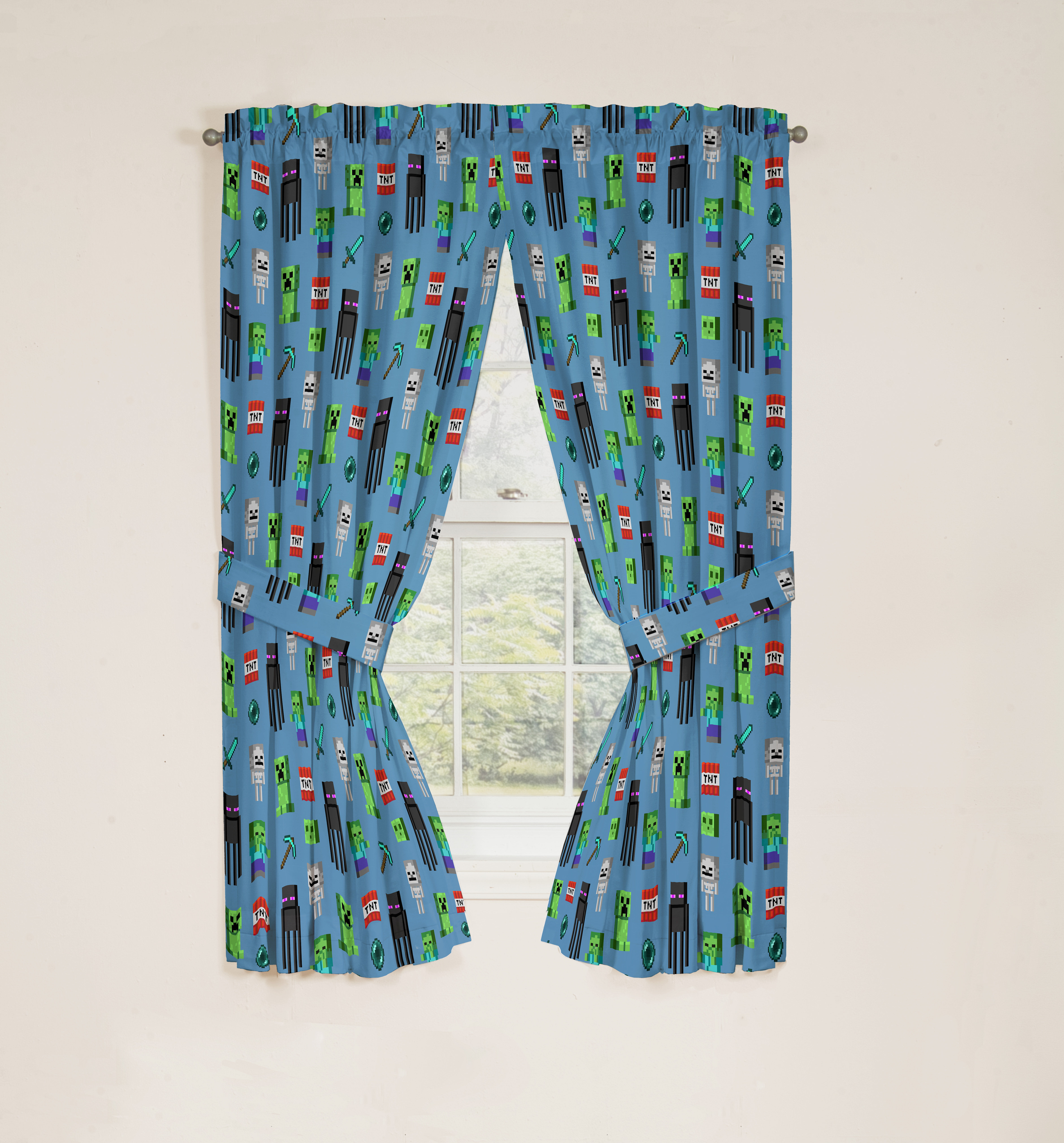 Minecraft Level Up Minecraft Monster Hunters 63 In Drapes & Reviews | Wayfair