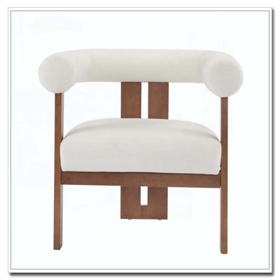 Fauteuil d'appoint rembourré en velours