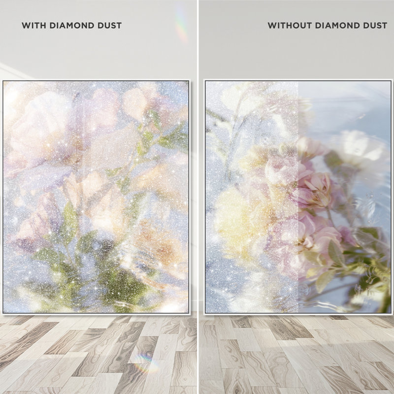 Floral Haze Set Floral & Botanical Canvas Print by Oliver Gal, Black Frame, 16 x 20, 37"H x 46"W, White Floater Frame