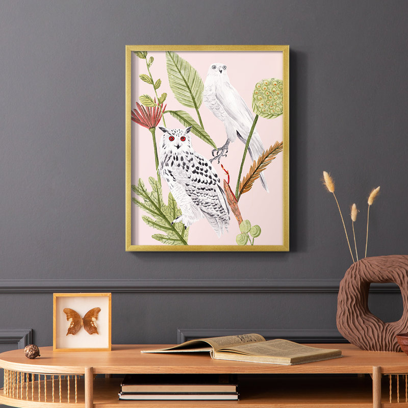 Birds in Motion V, reproduction encadrée - bois massif, H 28 po x l 22 po