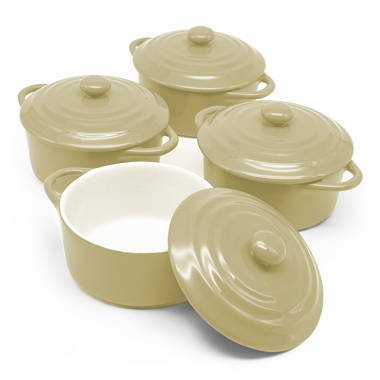 Durable Non-Porous French White 18 Piece Ceramic Made and Oven and  Microwave Safe Bakeware Set with Lid by CorningWare
