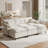 108'' Comfy U Shaped Sectional Modular 6-piece Cloud Sofa With 3 Ottomans Tool-free Easy Assembly Corduroy Fabric-1391639145
