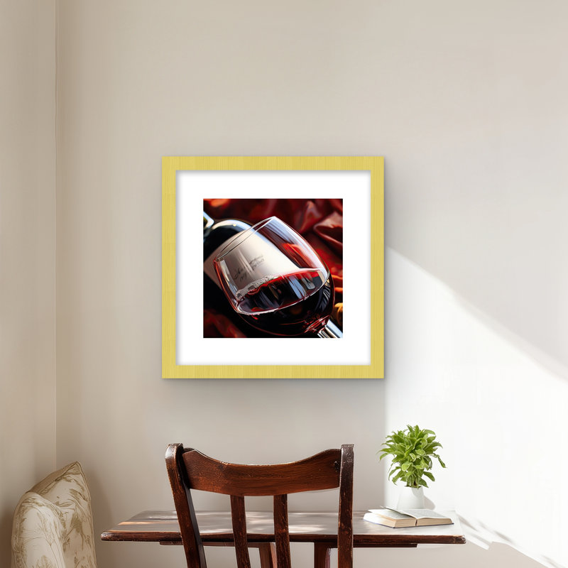 Au-dessus de la bouteille - décor de cuisine avec passe-partout blanc, H 16 po x l 16 po