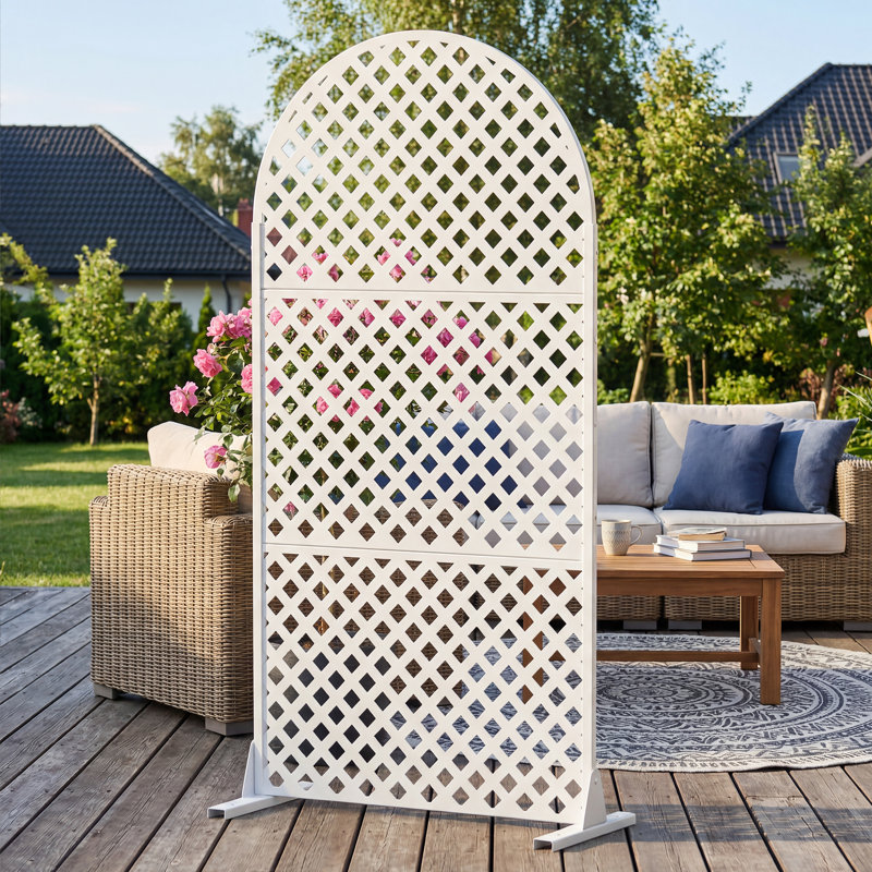 Écrans d'intimité 72 po x 35 po x 16 po Laurence Arched, Blanc