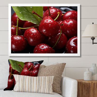 Cherry Macro Food - impressions sur toile cerise