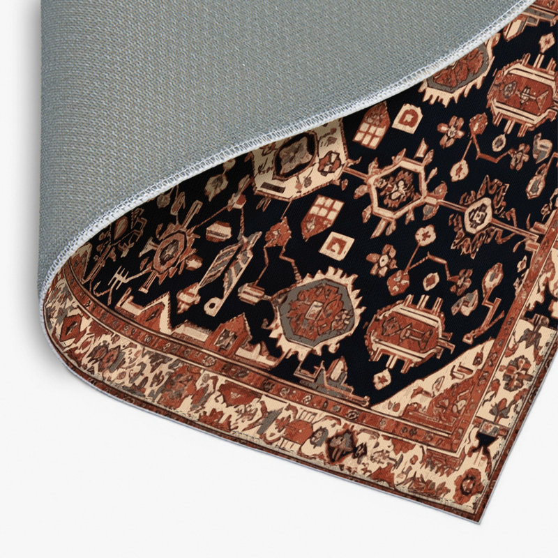 Tapis turc intérieur et extérieur brun, Rectangulaire 8 pi x 10 pi