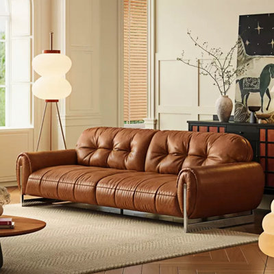 Mid-Century Straight Living Sofa