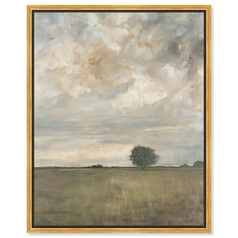 «Wilderness Canvas Vintage Landscape» par , H 37 po x l 31 po, Cadre flottant doré