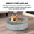 Plush & Diamond Print Calming Donut Dog Bed-1736152222-1736152208