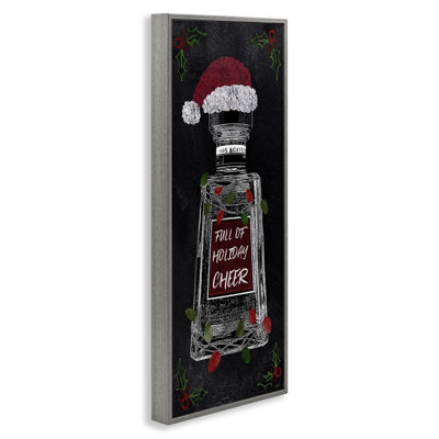 «Holiday Cheer Bottle», art mural sur toile par Natalie Carpentieri