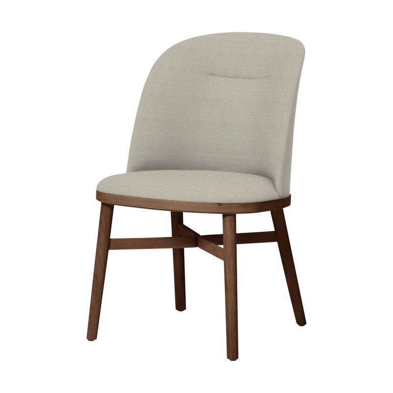 Bund Upholstered Dining Chair, Natural Walnut, Era CSE13