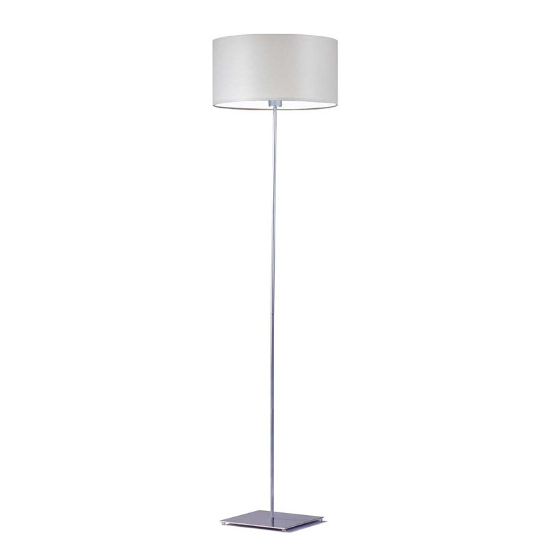 Asawer 156cm Traditional Floor Lamp, Light Grey, Silver