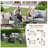 4-Piece All Weather Wicker Patio Conversation Set With Gray Cushions And Glass Table-1061362130