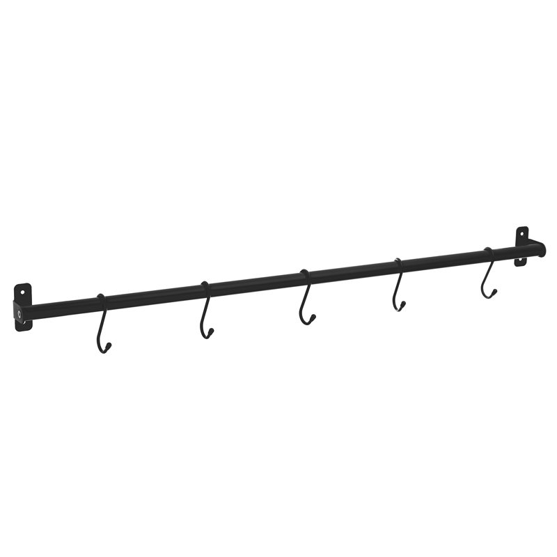 Woodside Plastic Cabinet Shelving Rack, 6.1cm H x 50cm W x 10.4cm D, Black