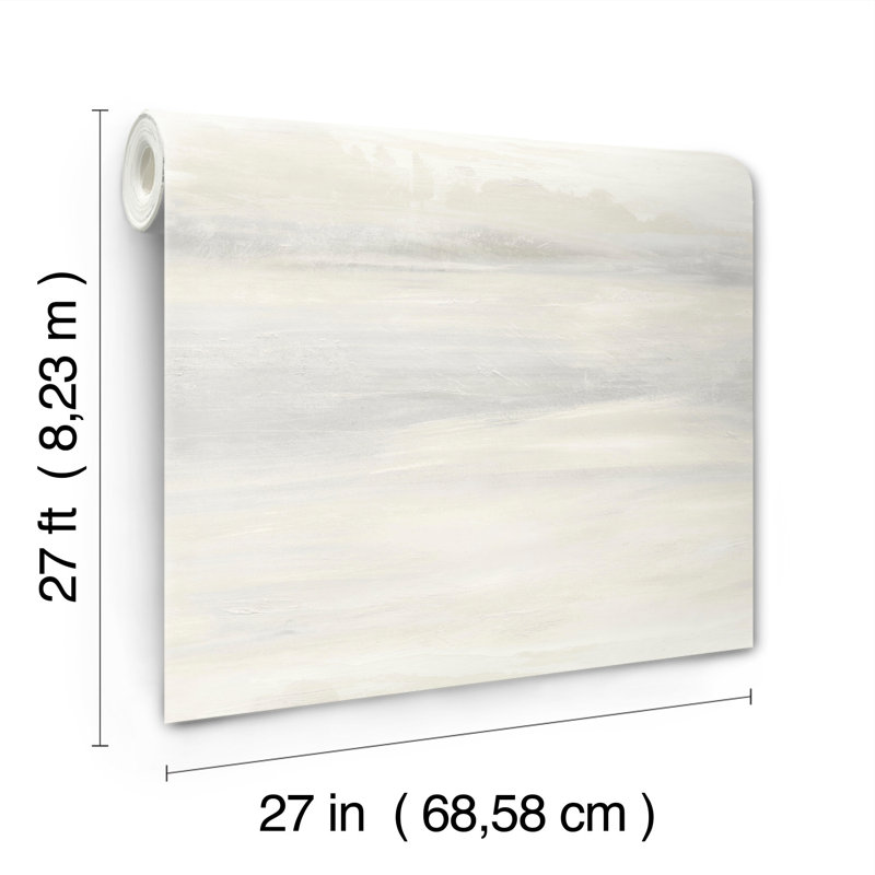 Candice Olson Tranquil Wallpaper Double Roll, White