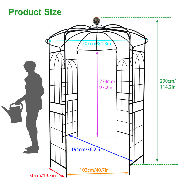 Forme de cage à oiseaux 114 po H