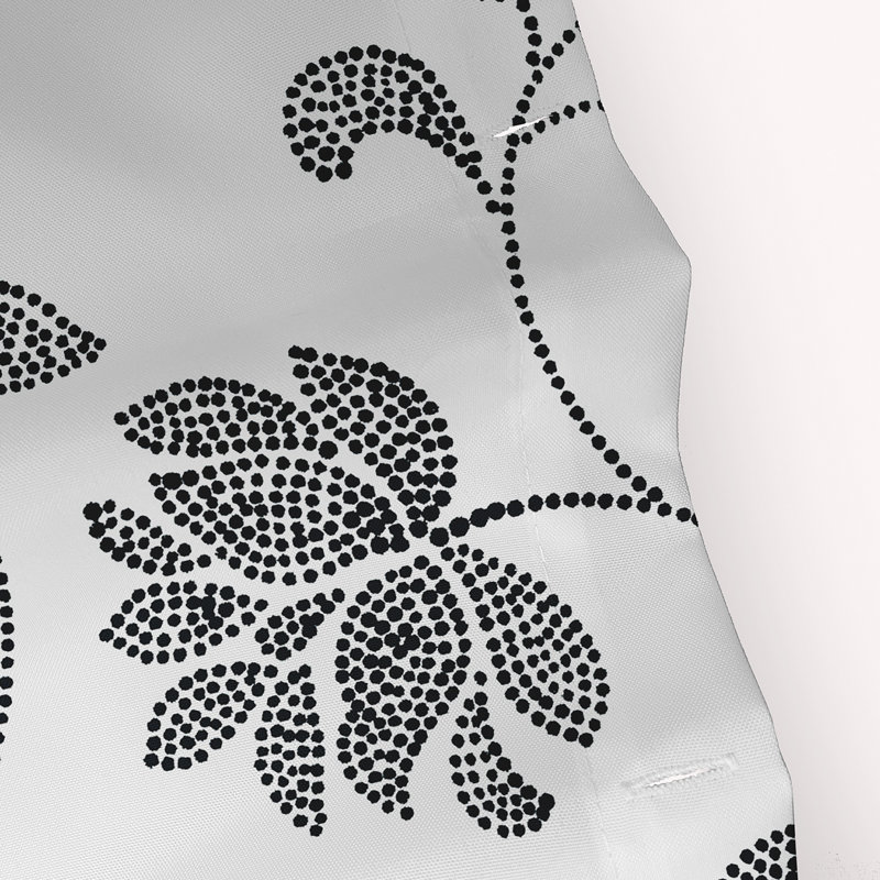 Rideau de douche Poteau Floral par E by Design, Noir