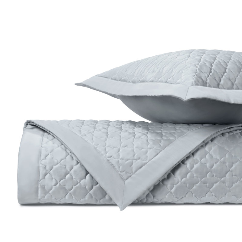 Clover Egyptian Certified Cotton Quilt, King Quilt, Blue Gray Ch