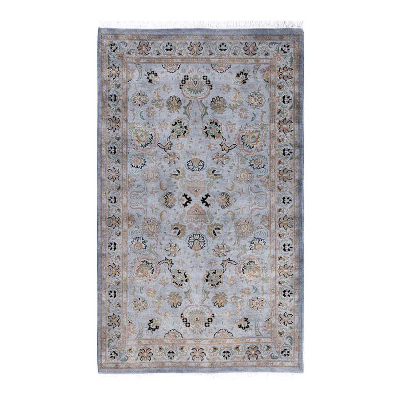 Overyed One-of-a-Kind Rectangle 3' X 5' 1" New Age Wool Area Rug Gray/Black/Brown/Green