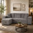 Upholstered L-Shaped Sectional Reversible
