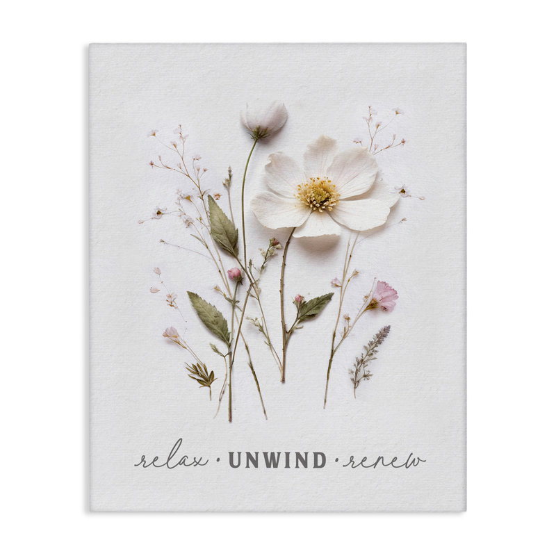 Relaxing Pressed Flowers Canvas, design by Lettered and Lined