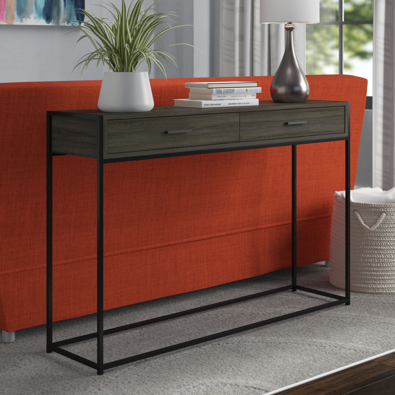 Ikeda 48'' Console Table, Dark Grey