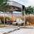 13 Ft.W × 8.5 Ft.D Steel Pergola with Canopy and Covenient Bar Shelf