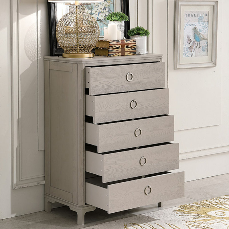 Meuble d'appoint en bois massif gris, H 43,31 po x L 29,13 po x l 16,93 po