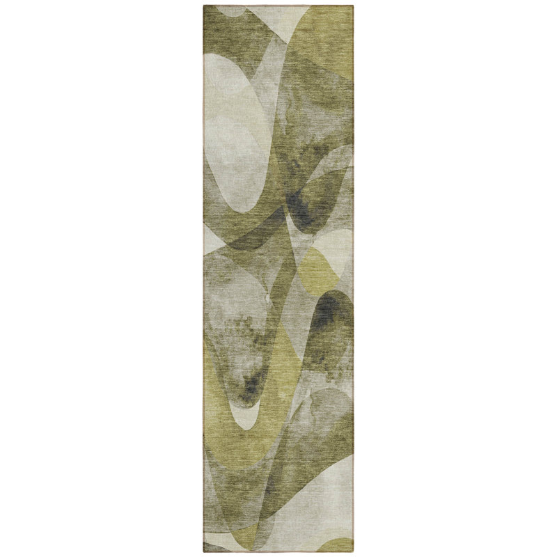 Tapis de couloir extérieur vert 8 po