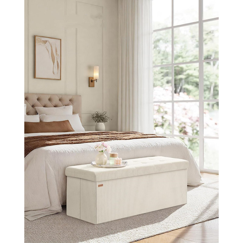 110cm Wide Standard Ottoman, White