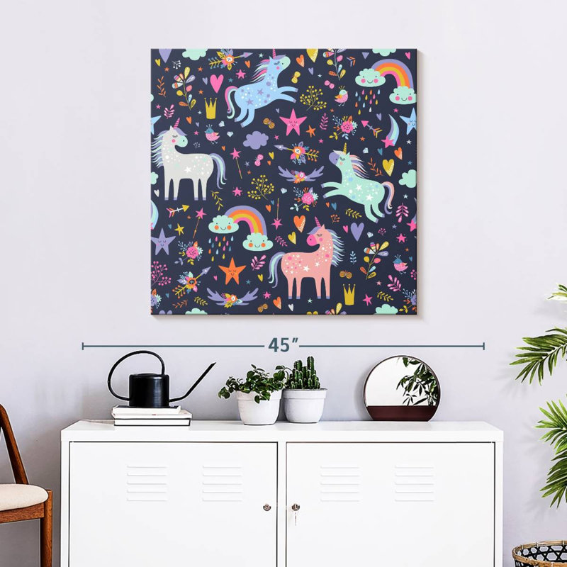 Ashelle Pastel Unicorns, 30" H x 30" W