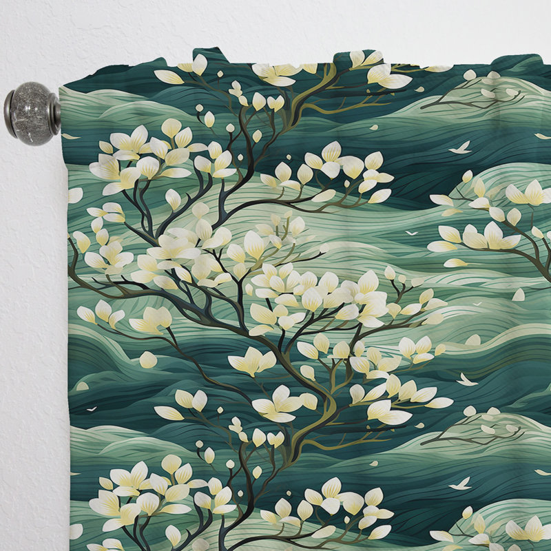 Motif tropical Mangrove Serenity - Rideau floral - Rideau floral obscurcissant - 1 panneau, L 52 po x L 108 po