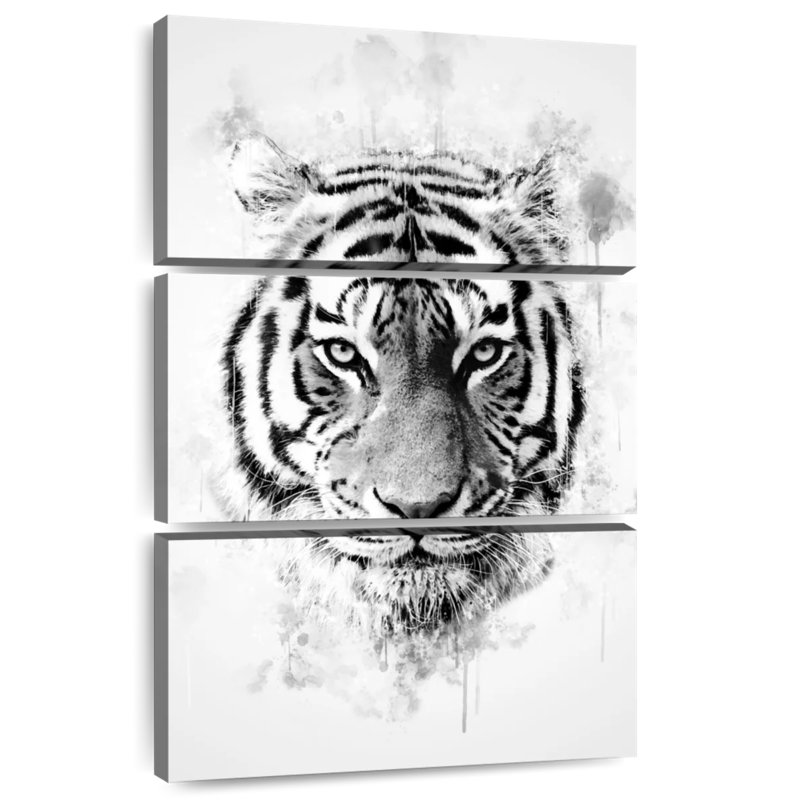 Brampt Tiger Head Black And White