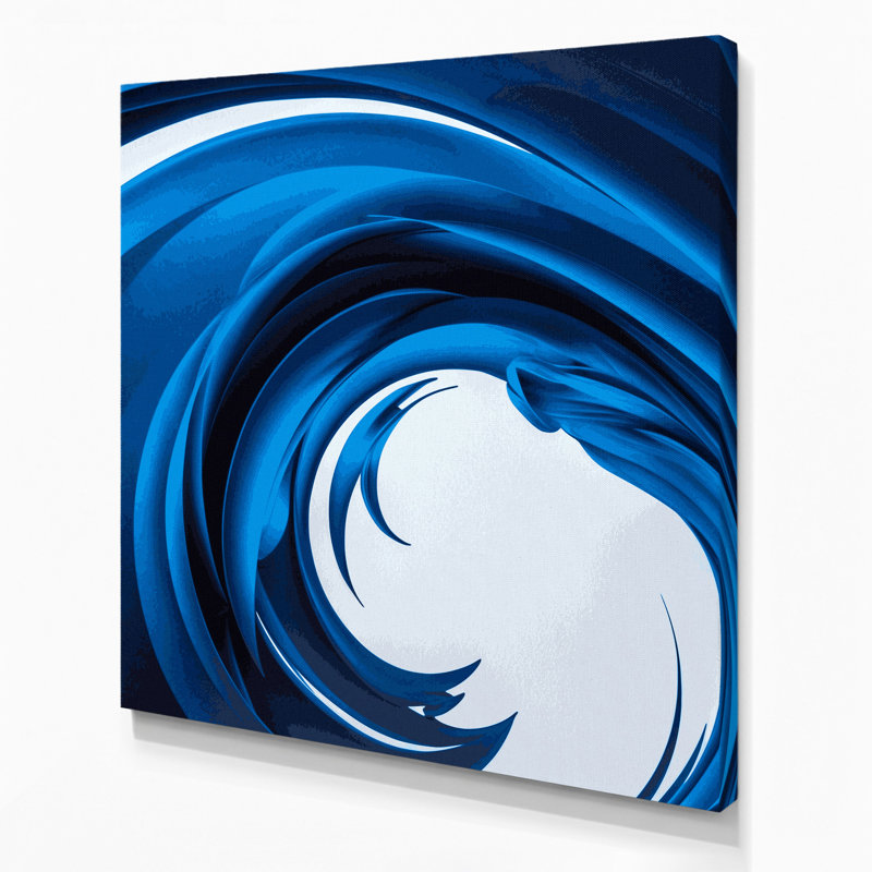 Art mural sur toile dégradé abstrait bleu, H 8 po x l 8 po