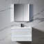 Pharmacie à DEL - Armoire à miroir lumineuse encastrée ou à fixation en surface avec désembueur, luminosité réglable, fermeture en douceur, tablettes de rangement - organisateur de salle de bain moderne-256683285
