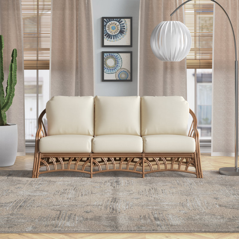 Canapé en coton Abeer, Beige naturel uni Dening