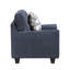 Chaise de salon en tissu chenille durable avec coussin décoratif bleu, design contemporain, 1pc-1624715873