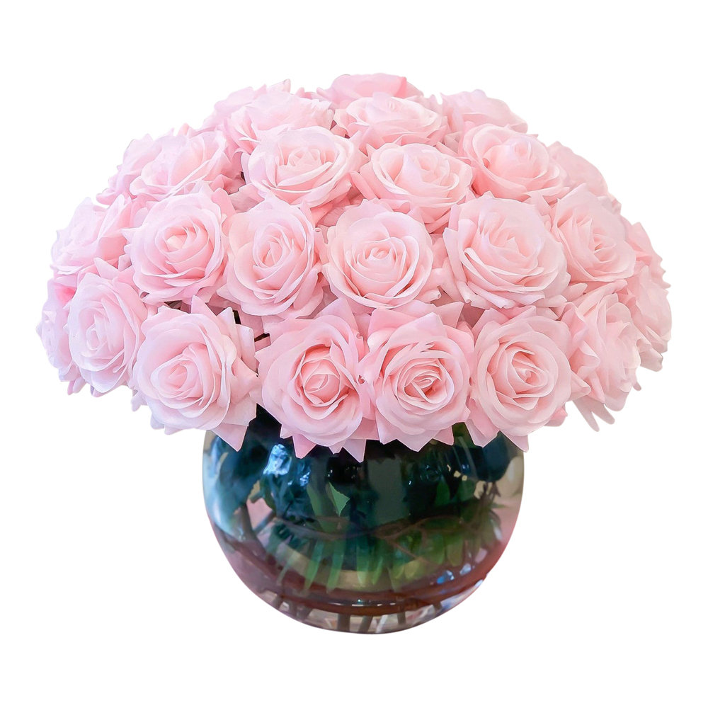 Rose Arrangement in Vase Primrue Flower 