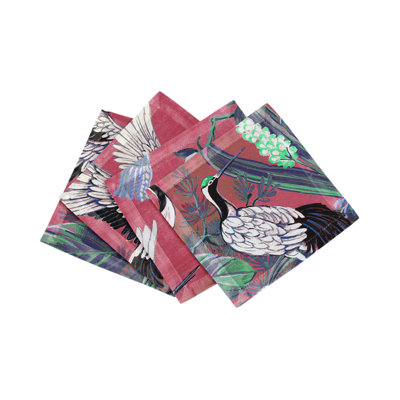 Serviettes de table en satin de coton Summer Palace