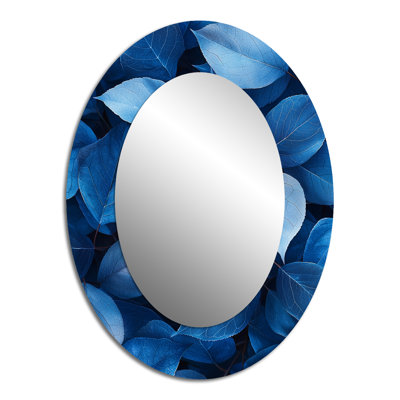 Miroir mural Midnight Blue Leaves Tranquility III - Tropical