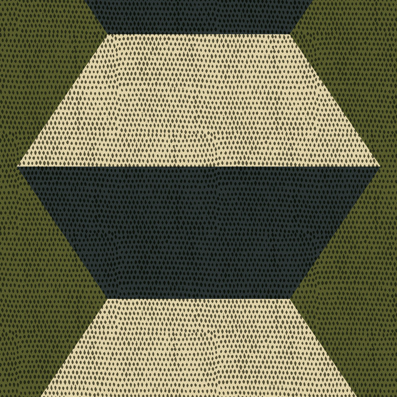 Infinity Blocks - Olive Taupe Wallpaper