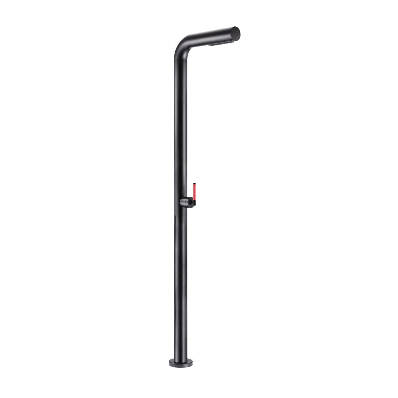 Matte Black Stainless Steel Freestanding Outdoor Shower