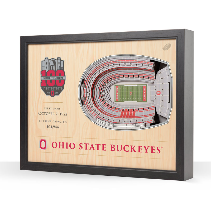 Décoration murale 25 couches NCAA, Ohio State Buckeyes 100th