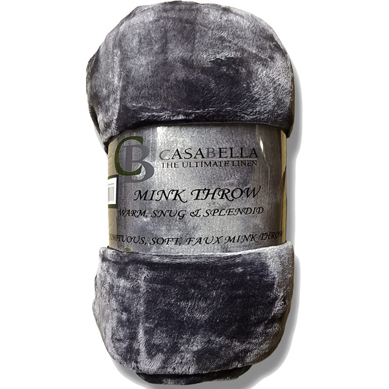 Throw Blanket, W200cm x L240cm, Grey
