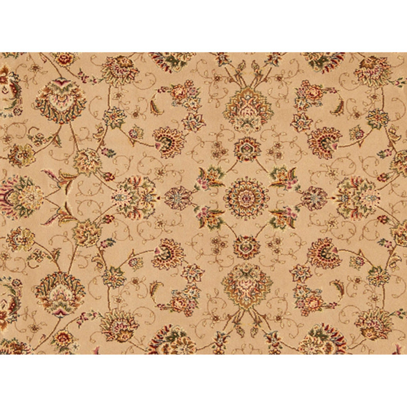 Hand Knotted Oriental Area Rug in Beige And Ivory
