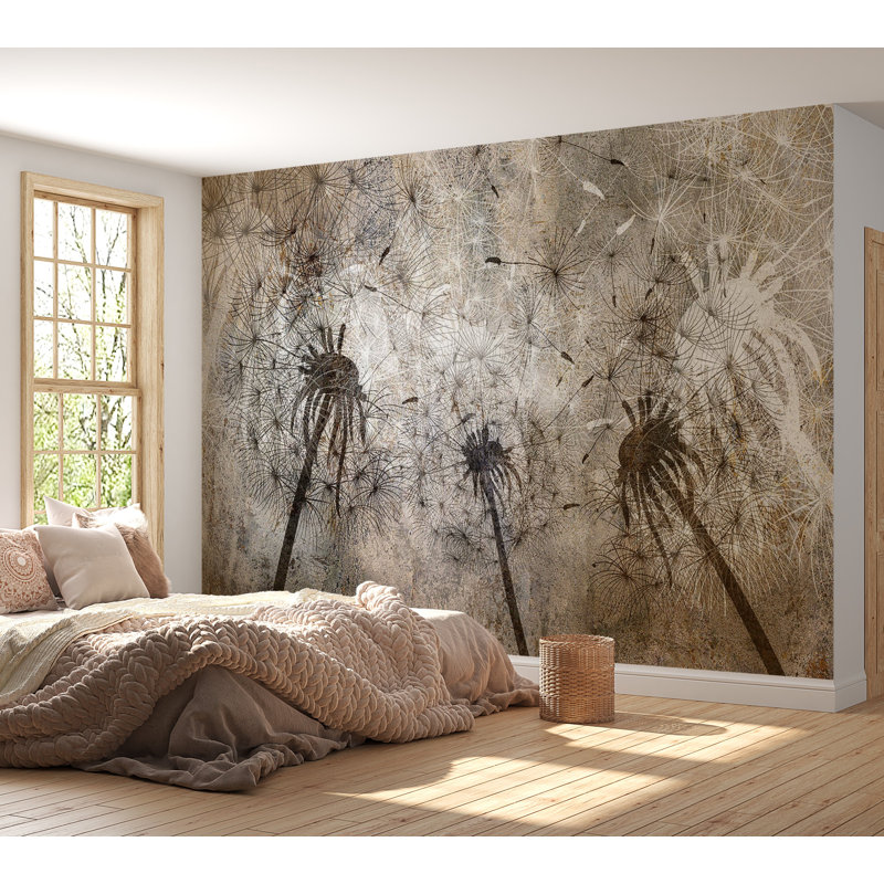 Adhésif mural pelez et collez - Arbre argenté fantaisie, L 100 po x l 135 po